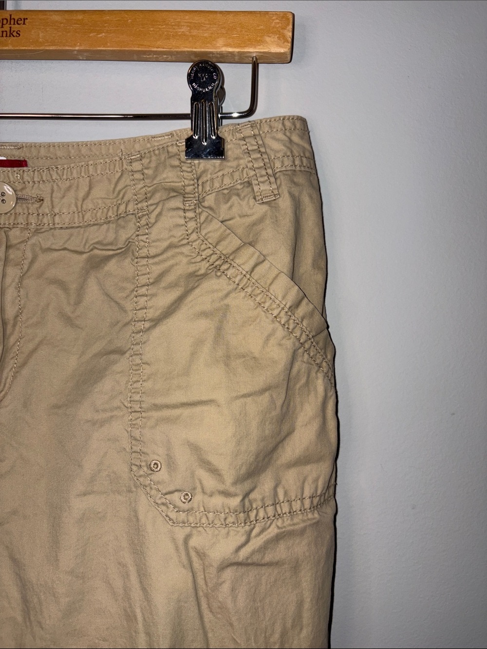 Merona Tan Drawstring Hem Capri Pants Size 6 - Picture 2 of 9